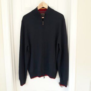 Brooks Brothers Zip Up Navy Cardigan